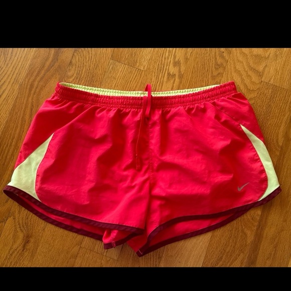 Nike Women's Red Running Shorts - Picture 1 of 8